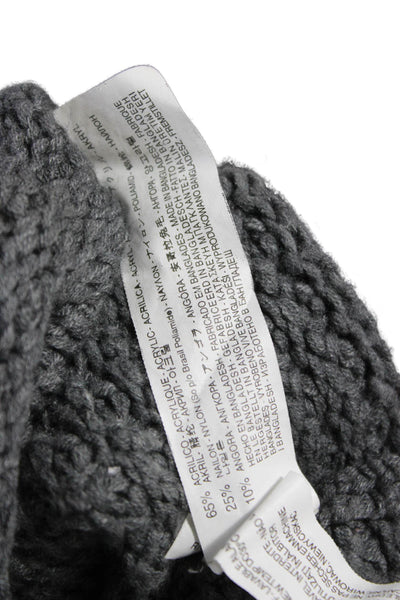 Zara Women Pullover Sweater Gray Acrylic Crew Neck Long Sleeve Size M