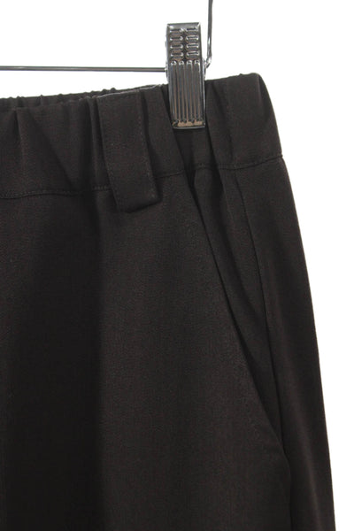 Sylc Unisex Cargo Pants Black Terylene Pull On Size M