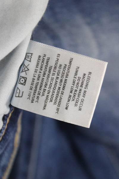 Hidden Women Wide-Leg Jeans Blue Cotton Button Fly Low Rise Inseam 30 Size 24
