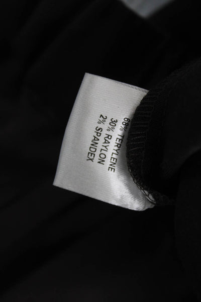 Sylc Unisex Cargo Pants Black Terylene Pull On Size M
