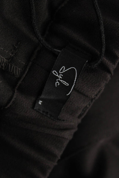 Sylc Unisex Cargo Pants Black Terylene Pull On Size M