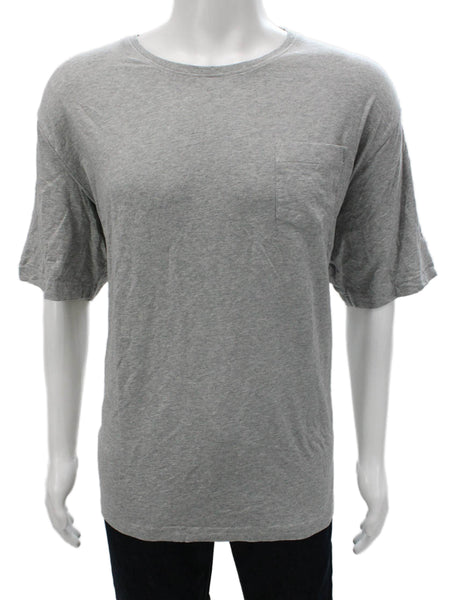 Peter Millar Mens Basic Organic Cotton Crew Neck Gray T-Shirt Size 2XL