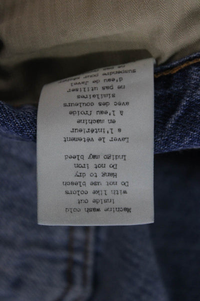 Rag & Bone Jean Womens Cut-Off Blue Cotton Button Shorts Size 27