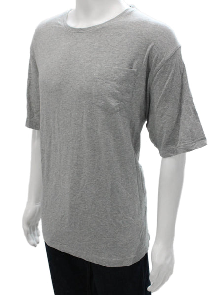 Peter Millar Mens Basic Organic Cotton Crew Neck Gray T-Shirt Size 2XL