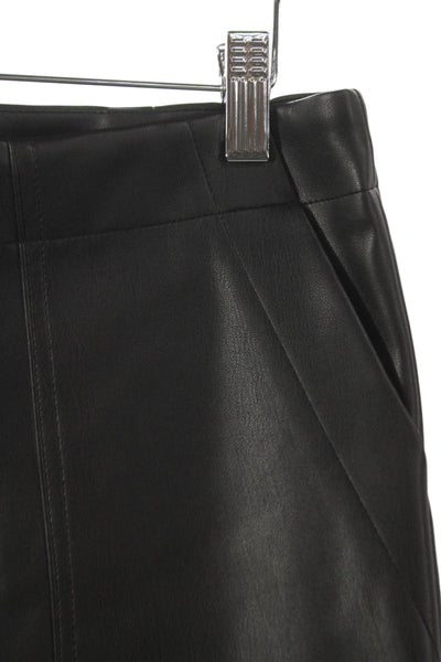 Renuar Womens Black Polyurethane Cargo Pants Zip Inseam 30 Size 40