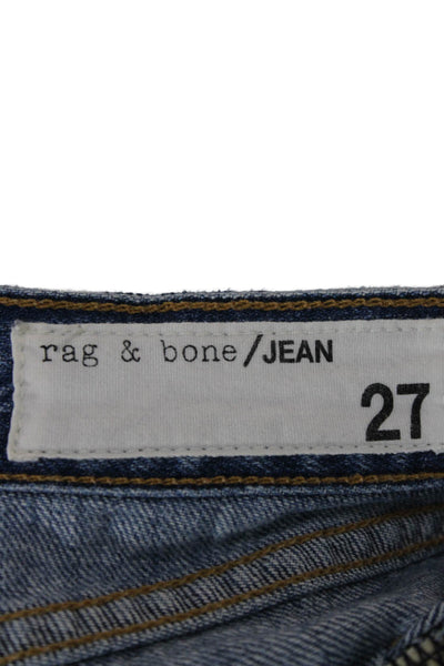 Rag & Bone Jean Womens Cut-Off Blue Cotton Button Shorts Size 27