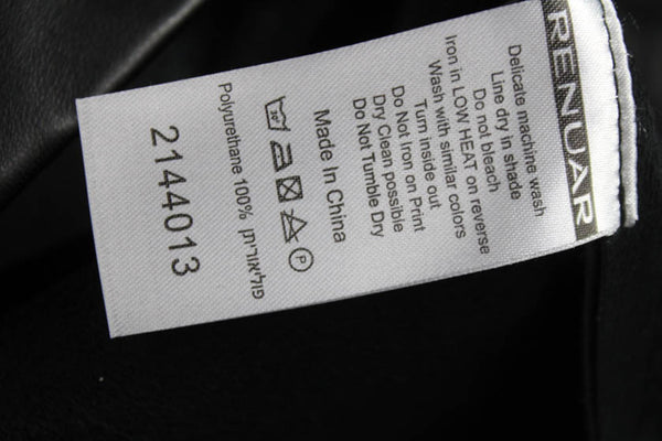 Renuar Womens Black Polyurethane Cargo Pants Zip Inseam 30 Size 40