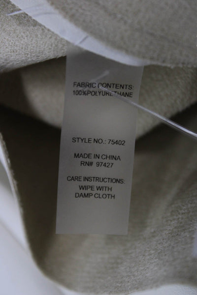 Dolce Cabo Women White V Neck Short Sleeve Basic Blouse Size L