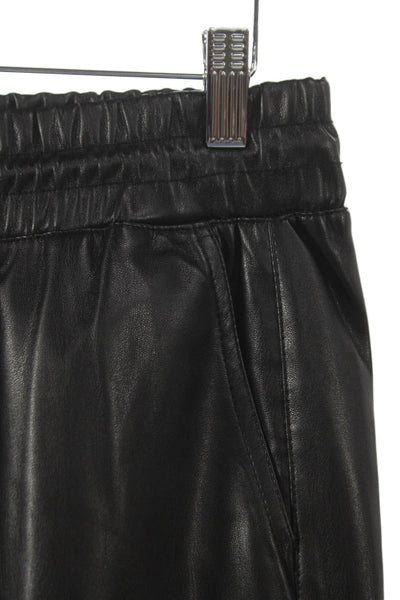 Zara Womens Black Cargo Pants Drawstring Polyurethane Size S