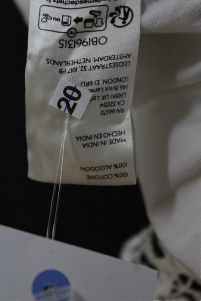 Anthropologie Womens Basic T-Shirt White Cotton Crew Neck Short Sleeve Size M