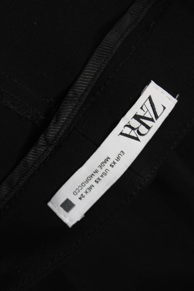 Zara Women Dress Pants Black Polyester Size XS