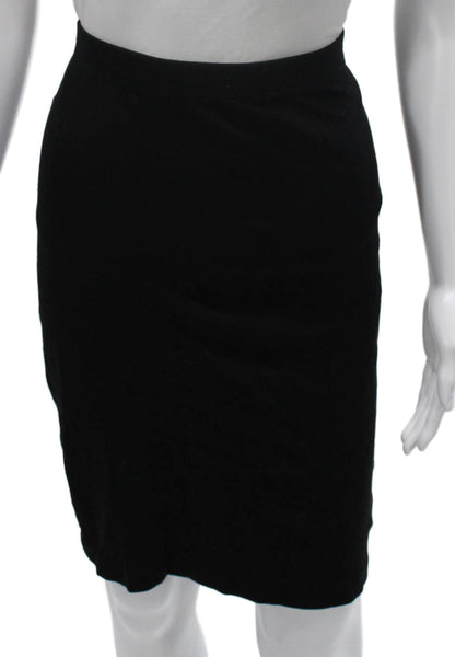 Velvet by Graham & Spencer Women Black Pencil Skirt Rayon Knee Size M