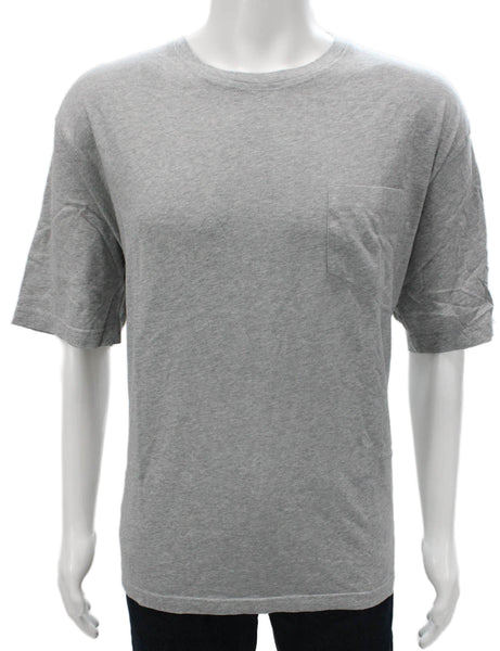 Peter Millar Mens T-Shirt Gray Organic Cotton Crew Neck Short Sleeve Size 2XL