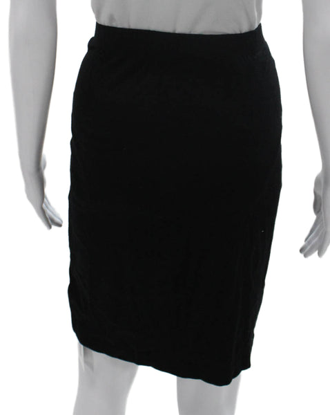 Velvet by Graham & Spencer Women Black Pencil Skirt Rayon Knee Size M
