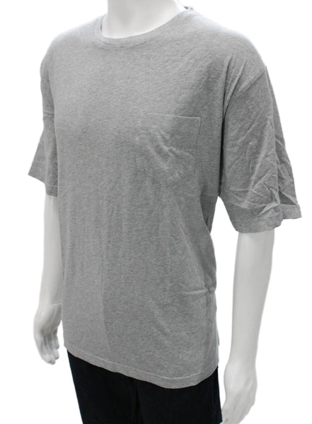 Peter Millar Mens T-Shirt Gray Organic Cotton Crew Neck Short Sleeve Size 2XL