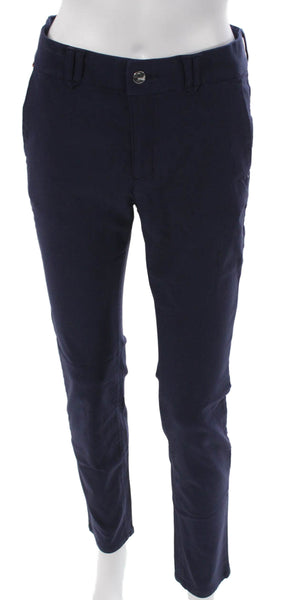 Kjus Womens Chino Pants Blue Rayon Button Solid Inseam 30 Size 38