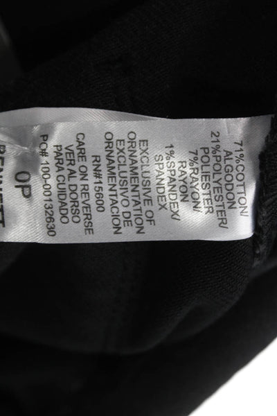 Wit & Wisdom Women Cropped High Rise Petite Black Jeans Size 0P