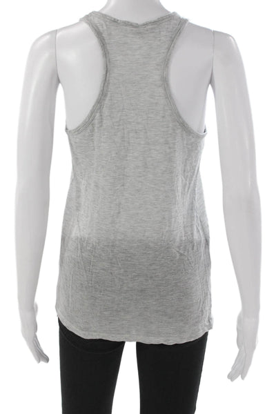 Club Monaco Women Basic Lyocell Scoop Neck Sleeveless Tank Gray Petites Size S