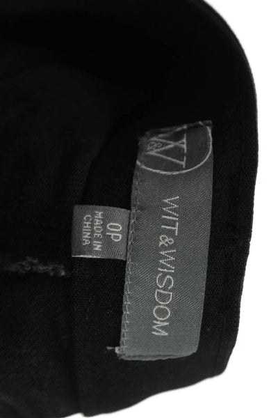 Wit & Wisdom Women Cropped High Rise Petite Black Jeans Size 0P