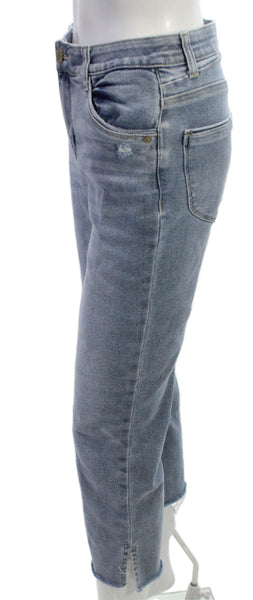 Wit & Wisdom Womens Cropped High Rise Blue Jeans Cotton Blend Size 0