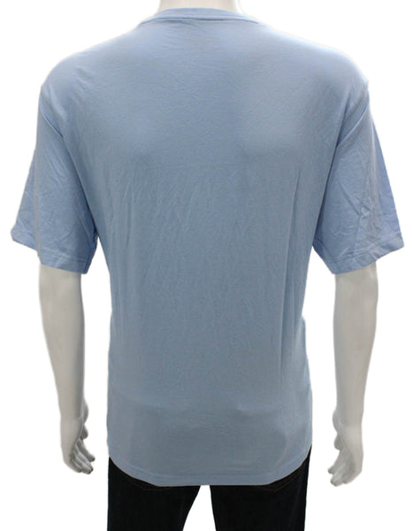 Peter Millar Mens Blue Crew Neck Short Sleeve Organic Cotton Tee Size 2XL