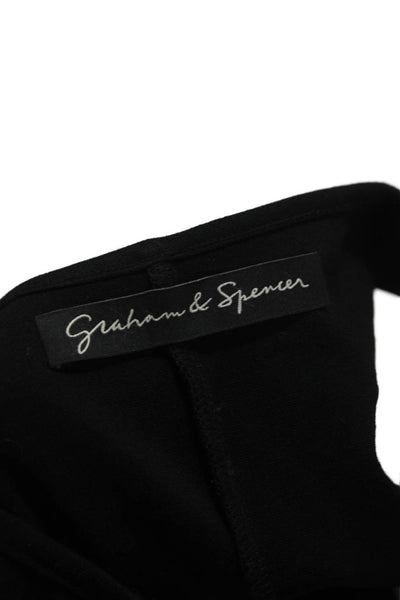 Graham & Spencer Womens Colorblock Rayon Sleeveless Round Neck Tank Black Size M