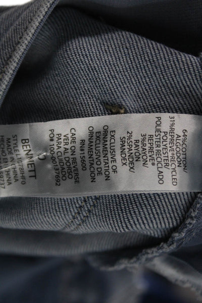 Wit & Wisdom Womens Cropped High Rise Blue Jeans Cotton Blend Size 0