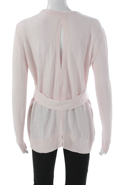 Lululemon Womens Pullover Sweater Pink Viscose Crew Neck Long Sleeve Size S
