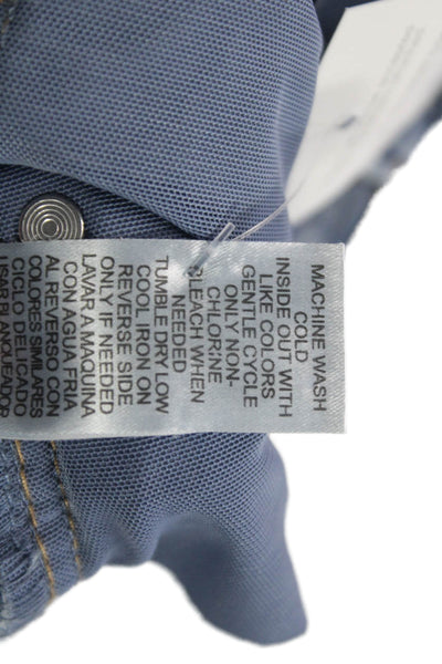 Wit & Wisdom Womens Cropped High Rise Blue Cotton Jeans Size 2P