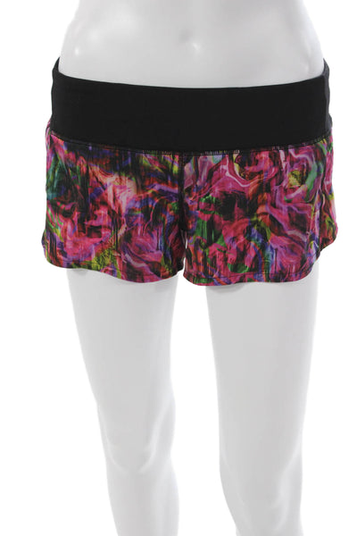 Lululemon Womens Athletic Shorts Multicolor Polyester Zip Size 6