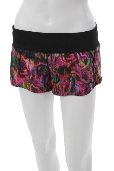Lululemon Womens Athletic Shorts Multicolor Polyester Zip Size 6