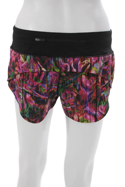 Lululemon Womens Athletic Shorts Multicolor Polyester Zip Size 6