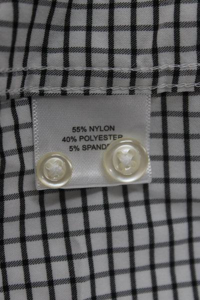 Peter Millar Mens Grid Print Long Sleeve Button Up Shirt Size 2XL