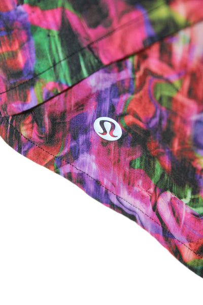 Lululemon Womens Athletic Shorts Multicolor Polyester Zip Size 6