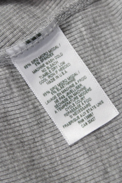 Stateside Women Basic Gray Tank Scoop Neck 95% Micro Modal Sleeveless Size L