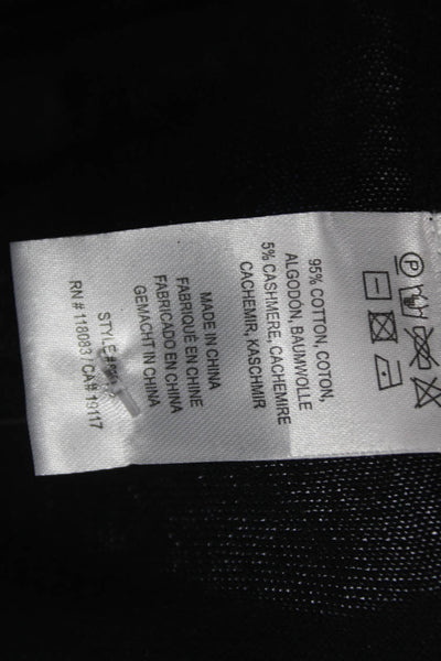 Minnie Rose Womens Dress Pants Black Cotton Pull On Size XS