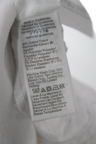 J Crew Women Skinny White Cotton Blend High Rise Jeans Size 26