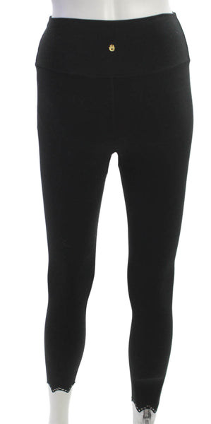 Spiritual Gangster Women Ankle Leggings Black Polyester Pull On Size XS