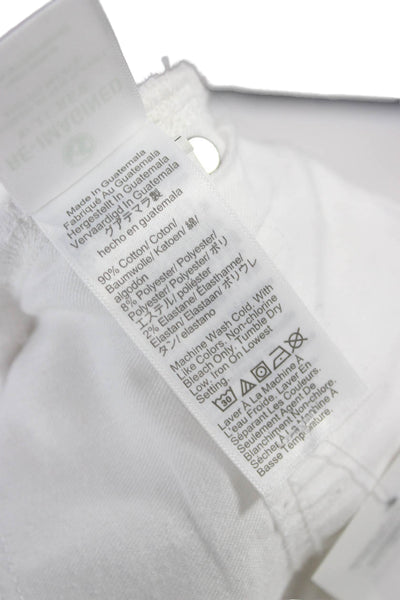 J Crew Women White Bootcut Jeans High Rise Cotton Blend Size 26