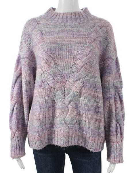 Maeve Anthropologie Womens Multicolor Mock Neck Pullover Long Sleeve Size L