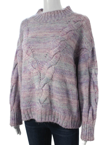 Maeve Anthropologie Womens Multicolor Mock Neck Pullover Long Sleeve Size L