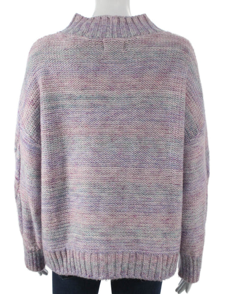 Maeve Anthropologie Womens Multicolor Mock Neck Pullover Long Sleeve Size L