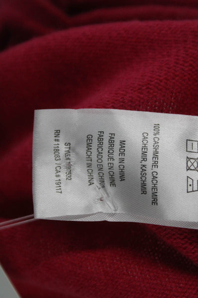 Minnie Rose Womens Pullover Cashmere Crew Neck Long Sleeve Pink Sweater Size XS