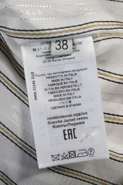 Etro Womens Multicolor Geometric 88% Wool Pant Suit Blazer Size 38