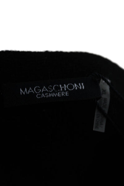 Magaschoni Womens Color Block Collared Full Zip Viscose Sweater Size XL