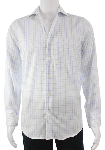 Pronto Uomo Mens Cotton Pocketed Button Down Shirt White Size 32