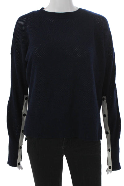 La Ligne Womens Blue Wool Pullover Sweater Crew Neck Long Sleeve Size S