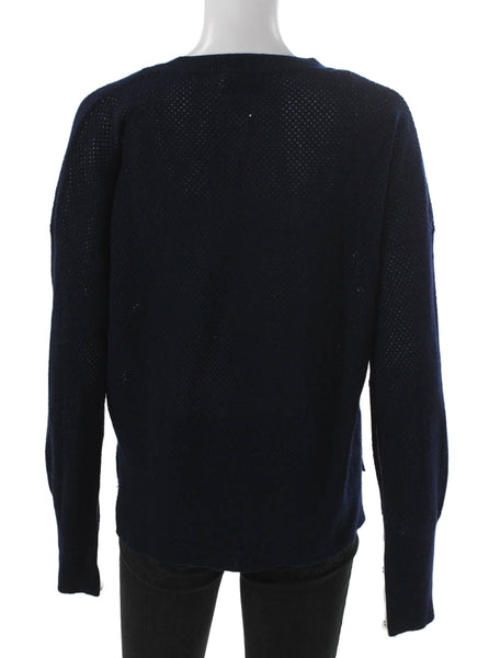 La Ligne Womens Blue Wool Pullover Sweater Crew Neck Long Sleeve Size S