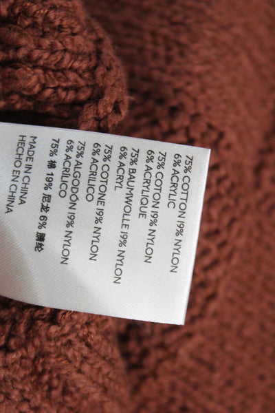 Pilcro Anthropologie Womens Brown Cotton Cardigan Long Sleeve Size M