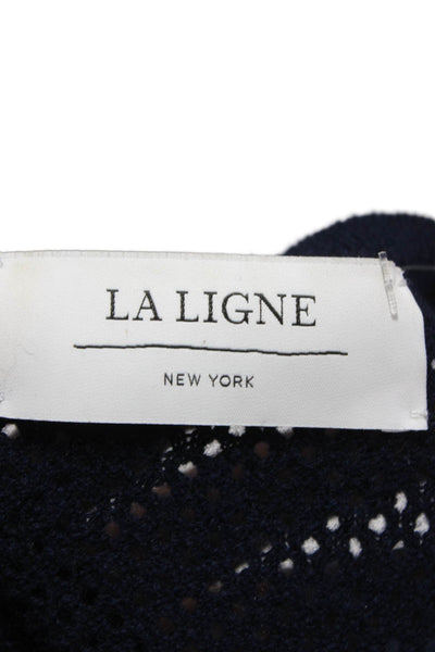La Ligne Womens Blue Wool Pullover Sweater Crew Neck Long Sleeve Size S